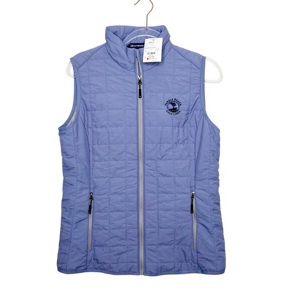 CUTTER & BUCK Rainier PrimaLoft Eco Insulated Puffer Vest Hyacinth Womens M NWT - Picture 8 of 8